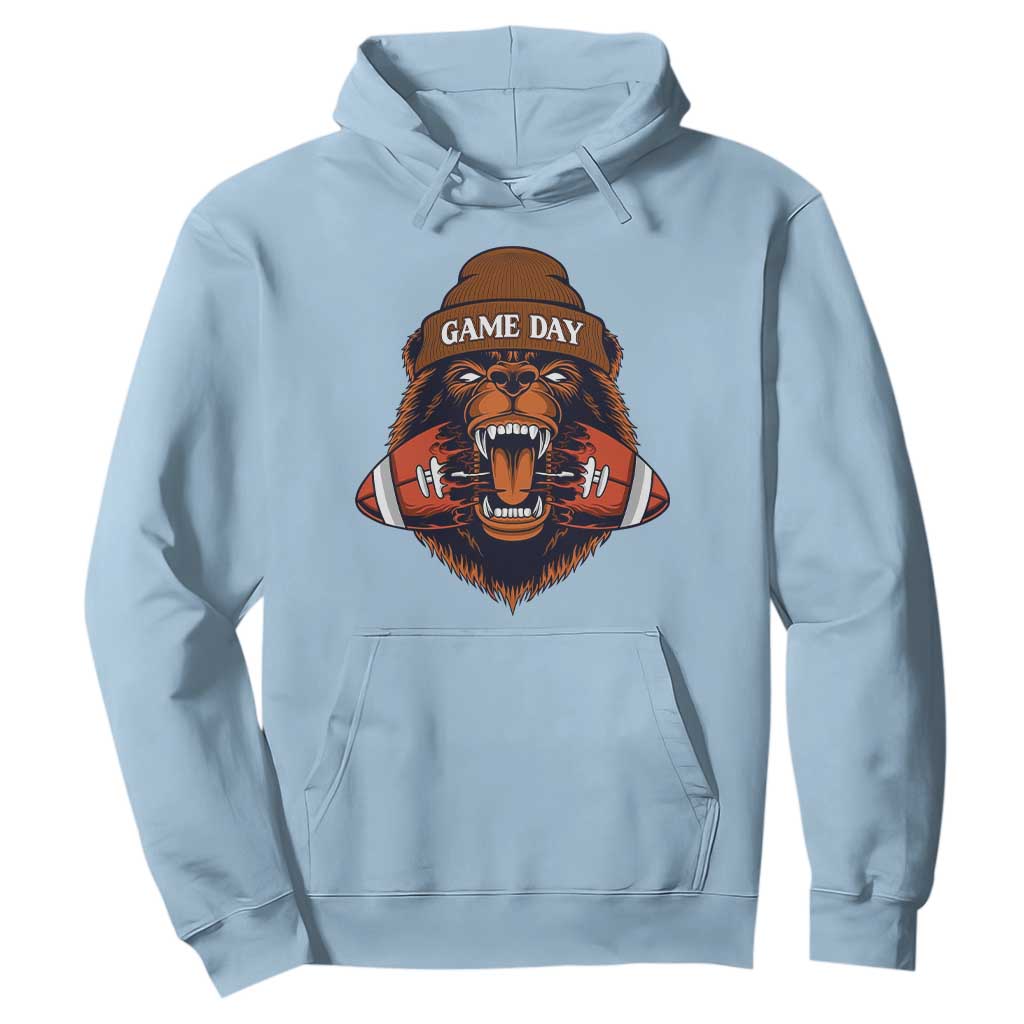 Game Day Fierce BR Biting Ball Hoodie Football Player Gift TS12 Light Blue Print Your Wear