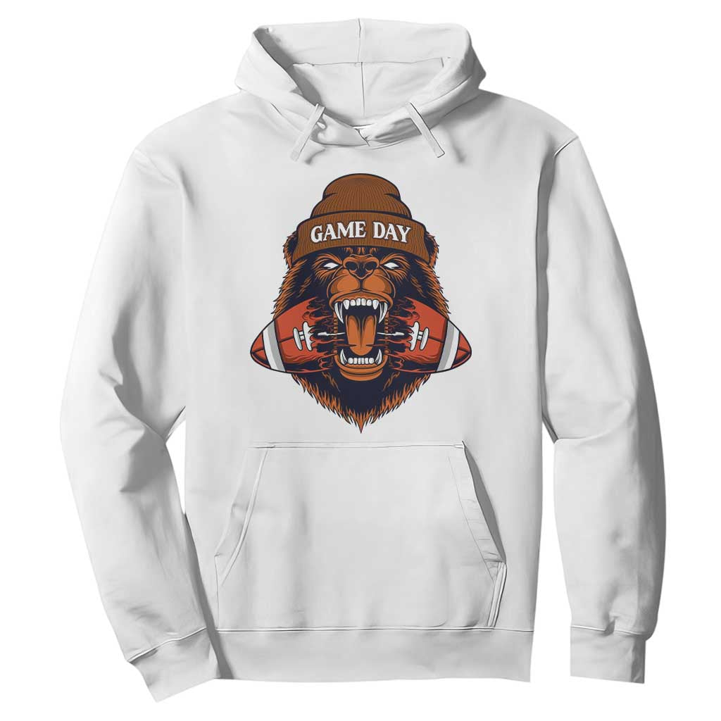 Game Day Fierce BR Biting Ball Hoodie Football Player Gift TS12 White Print Your Wear