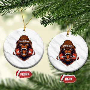 Game Day Fierce BR Biting Ball Ceramic Ornament Football Player Gift TS12 1pc White Marble Print Your Wear