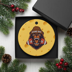 Game Day Fierce BR Biting Ball Ceramic Ornament Football Player Gift TS12 1pc Yellow Cheese Print Your Wear