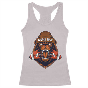 Game Day Fierce BR Biting Ball Racerback Tank Top Football Player Gift TS12 Ice Gray Print Your Wear