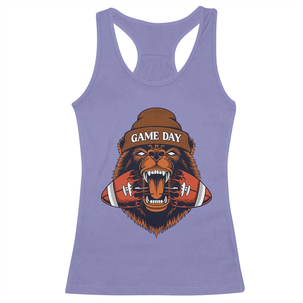 Game Day Fierce BR Biting Ball Racerback Tank Top Football Player Gift TS12 Violet Print Your Wear
