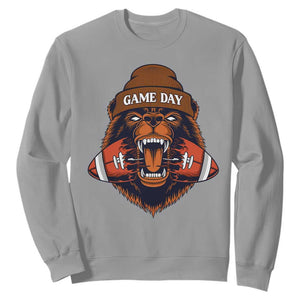Game Day Fierce BR Biting Ball Sweatshirt Football Player Gift TS12 Sport Gray Print Your Wear