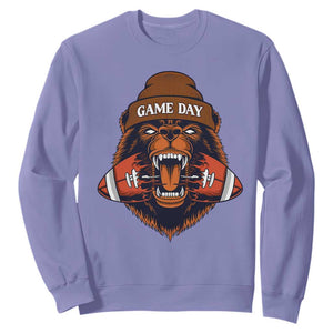 Game Day Fierce BR Biting Ball Sweatshirt Football Player Gift TS12 Violet Print Your Wear