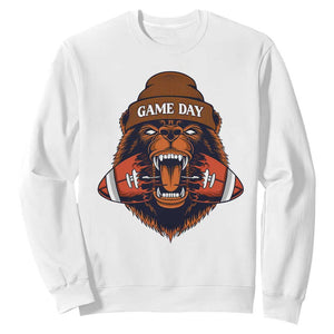 Game Day Fierce BR Biting Ball Sweatshirt Football Player Gift TS12 White Print Your Wear