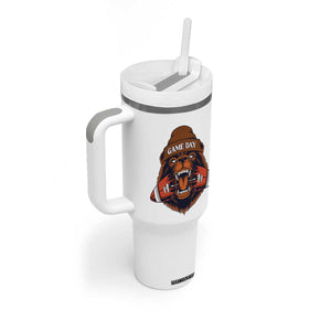 Game Day Fierce BR Biting Ball Tumbler With Handle Football Player Gift TS12 Print Your Wear