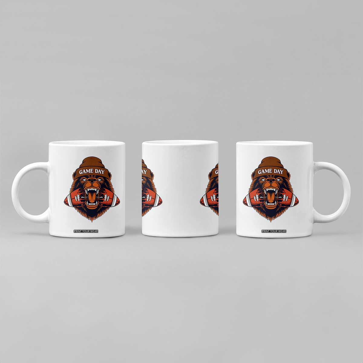 Game Day Fierce BR Biting Ball Coffee Mug Football Player Gift TS12 Print Your Wear