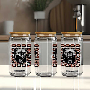 Game Day Football Fan Gift Glass Can CFB Lover TS12 Print Your Wear