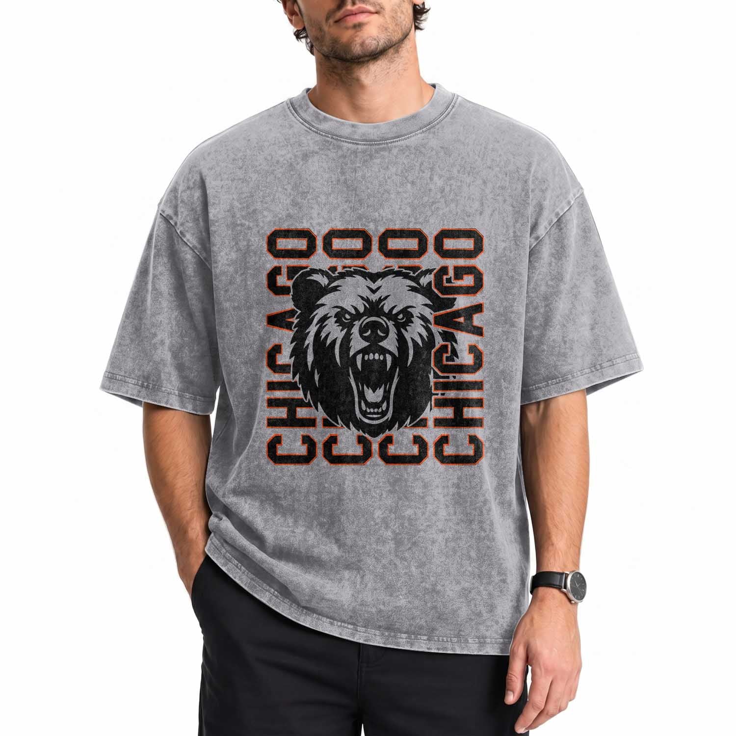 Game Day Football Fan Gift Washed Cotton T-Shirt CFB Lover