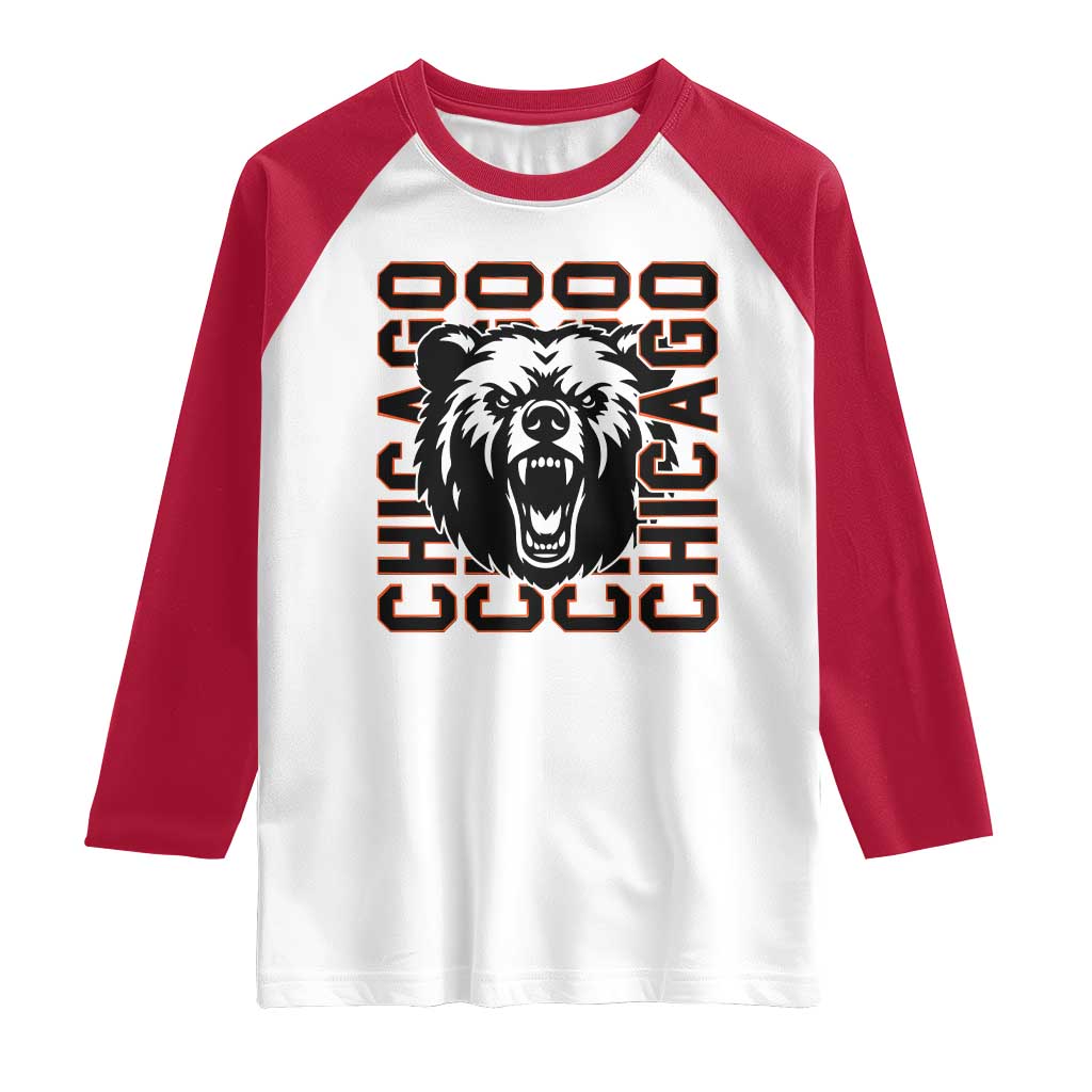 Game Day Football Fan Gift Raglan Shirt CFB Lover TS12 White Red Print Your Wear
