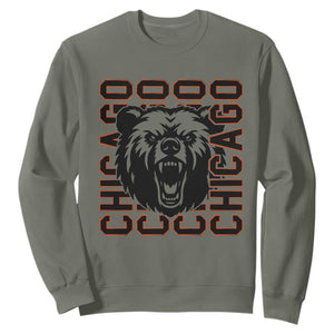 Game Day Football Fan Gift Sweatshirt CFB Lover TS12 Military Green Print Your Wear