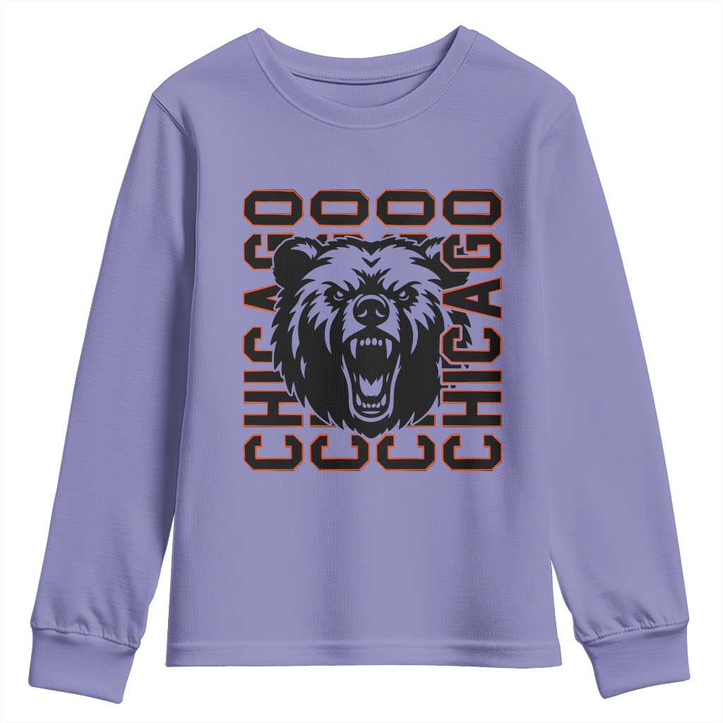 Game Day Football Fan Gift Youth Sweatshirt CFB Lover TS12 Violet Print Your Wear