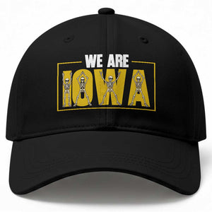 Funny Iowa State Pride Baseball Cap Halloween Dancing Skeletons