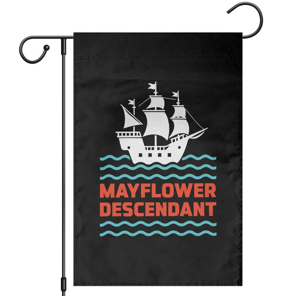 Mayflower Descendant History Garden Flag 1620 Pilgrim Ship Heritage Pride Graphic
