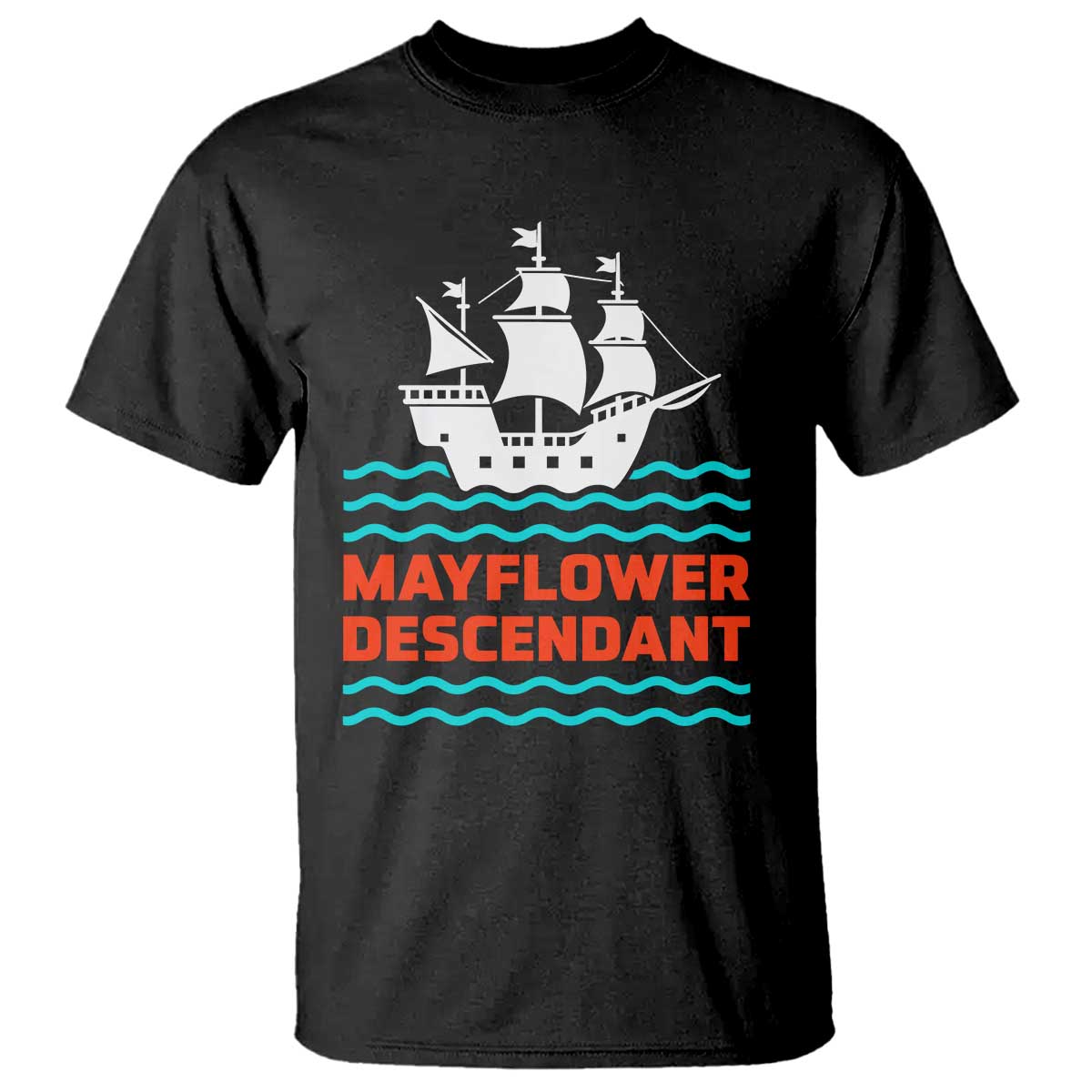 Mayflower Descendant History T Shirt 1620 Pilgrim Ship Heritage Pride Graphic