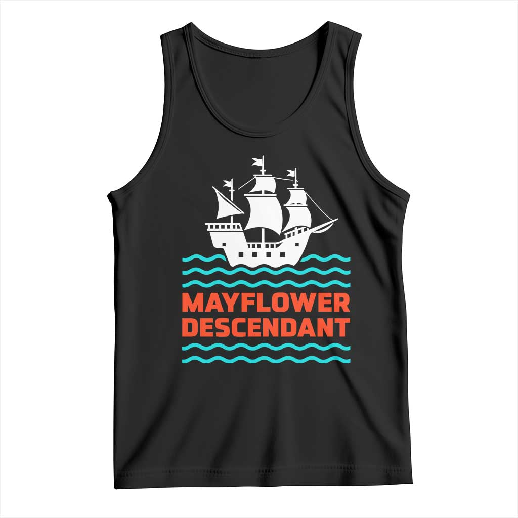 Mayflower Descendant History Tank Top 1620 Pilgrim Ship Heritage Pride Graphic