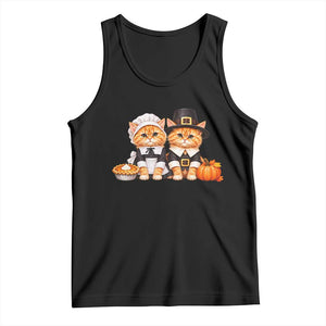 Cute Pilgrim Cats Thanksgiving Tank Top Gift For Cat Lover