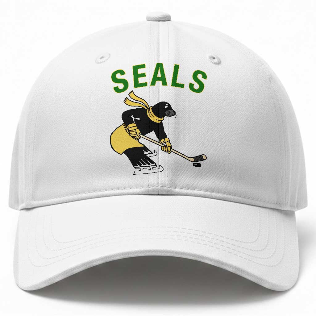 Funny Seal Ice Hockey Player Baseball Cap Winter Sports Gift TS12 Print Your Wear