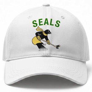 Funny Seal Ice Hockey Player Baseball Cap Winter Sports Gift TS12 Print Your Wear