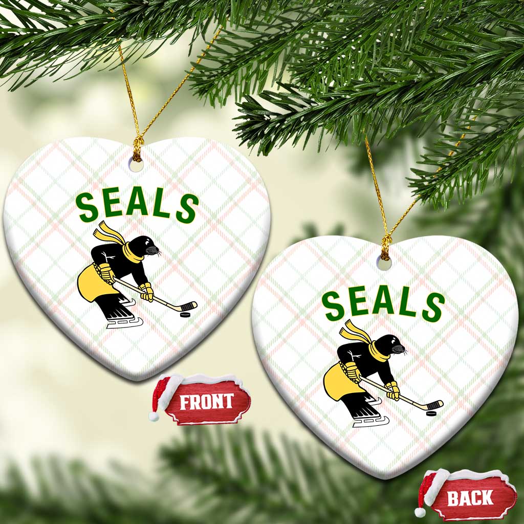 Funny Seal Ice Hockey Player Ceramic Ornament Winter Sports Gift TS12 Print Your Wear
