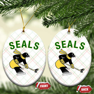 Funny Seal Ice Hockey Player Ceramic Ornament Winter Sports Gift TS12 Print Your Wear