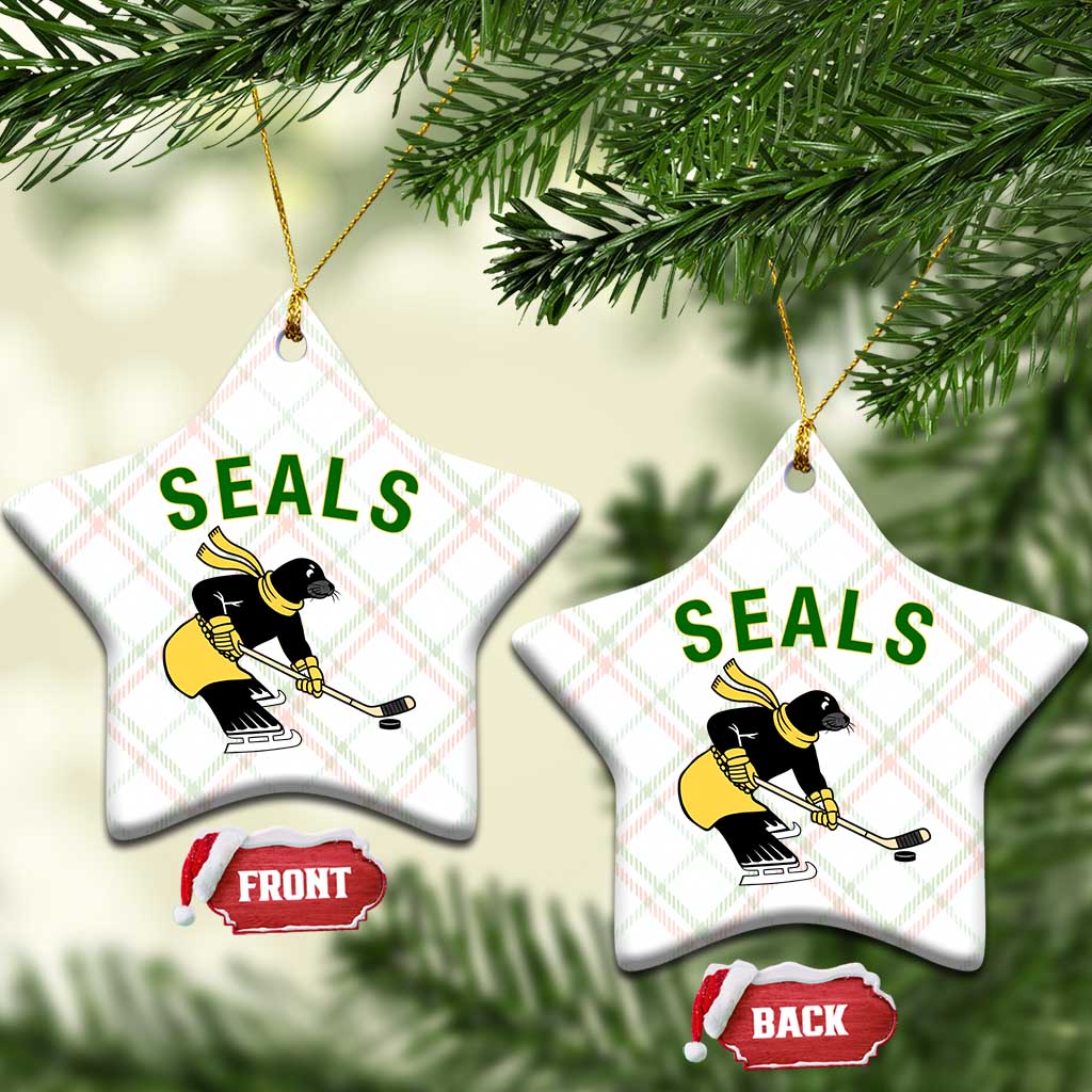 Funny Seal Ice Hockey Player Ceramic Ornament Winter Sports Gift TS12 Print Your Wear