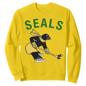 Funny Seal Ice Hockey Player Sweatshirt Winter Sports Gift TS12 Daisy Print Your Wear