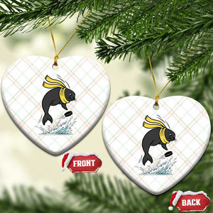Funny Seal Playing Ice Hockey Ceramic Ornament Winter Sports Gift TS12 Print Your Wear