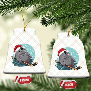 Snowy Seal Ice Hockey Lover Ceramic Ornament Funny Christmas Gift TS12 Print Your Wear