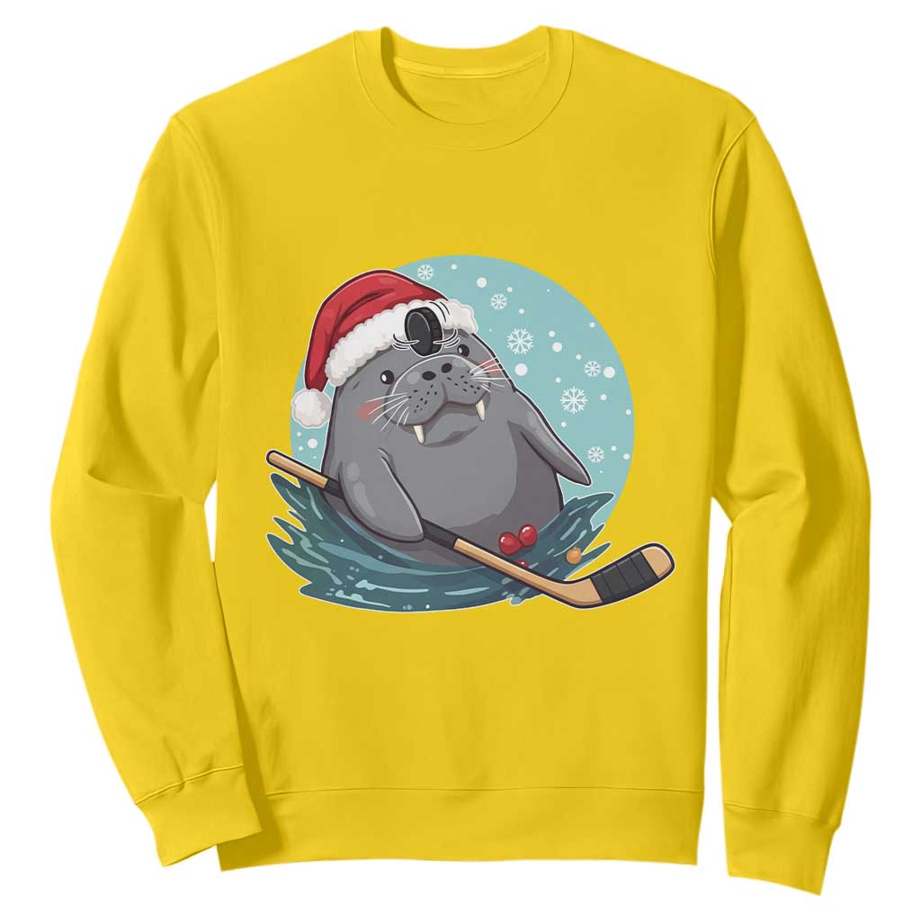 Snowy Seal Ice Hockey Lover Sweatshirt Funny Christmas Gift TS12 Daisy Print Your Wear