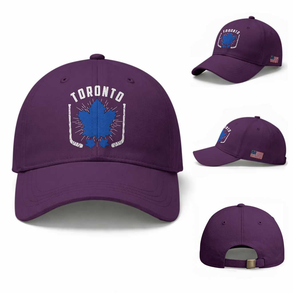 Toronto Ice Hockey Lover Baseball Cap Vintage Canada Gift TS12 Baseball Cap Universal Fit Purple Print Your Wear