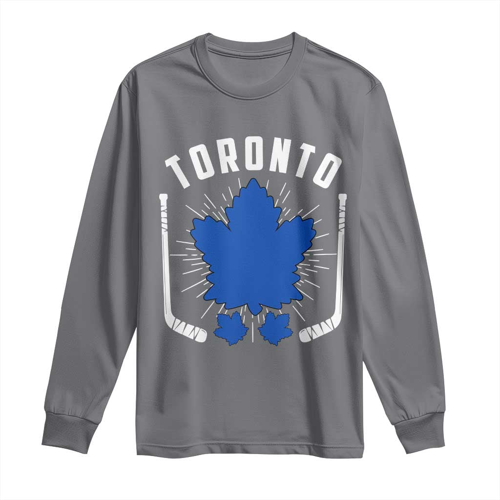 Toronto Ice Hockey Lover Long Sleeve Shirt Vintage Canada Gift TS12 Charcoal Print Your Wear