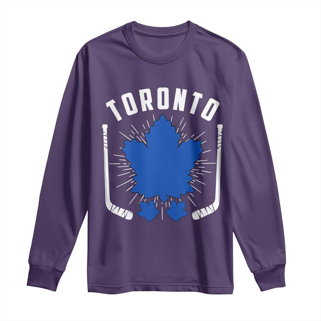 Toronto Ice Hockey Lover Long Sleeve Shirt Vintage Canada Gift TS12 Purple Print Your Wear