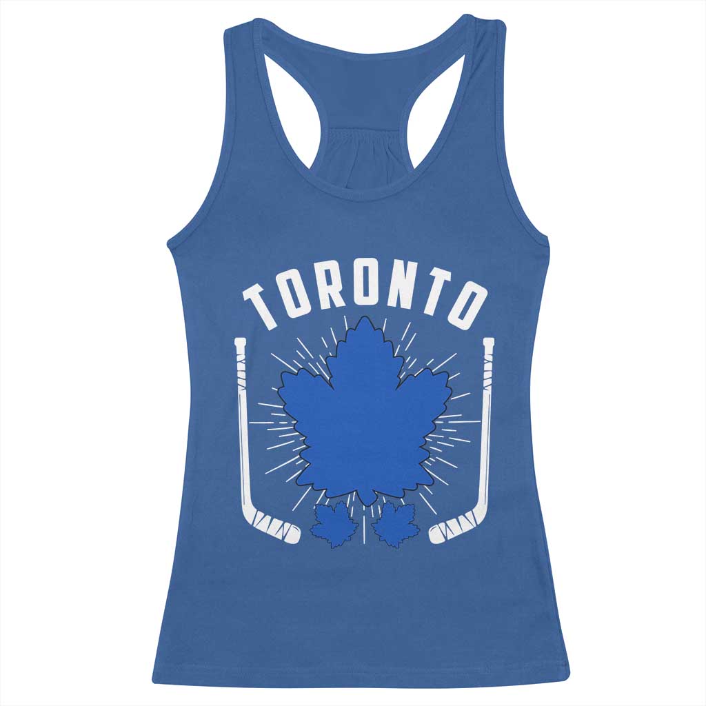 Toronto Ice Hockey Lover Racerback Tank Top Vintage Canada Gift TS12 Royal Blue Print Your Wear