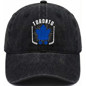 Toronto Ice Hockey Lover Washed Cotton Baseball Cap Vintage Canada Gift TS12 Print Your Wear