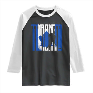 Ice Hockey Torontonian Player Raglan Shirt Toronto Flag Gift TS12 Black White Print Your Wear