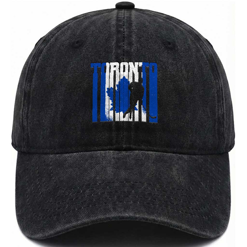 Ice Hockey Torontonian Player Washed Cotton Baseball Cap Toronto Flag Gift TS12 Print Your Wear
