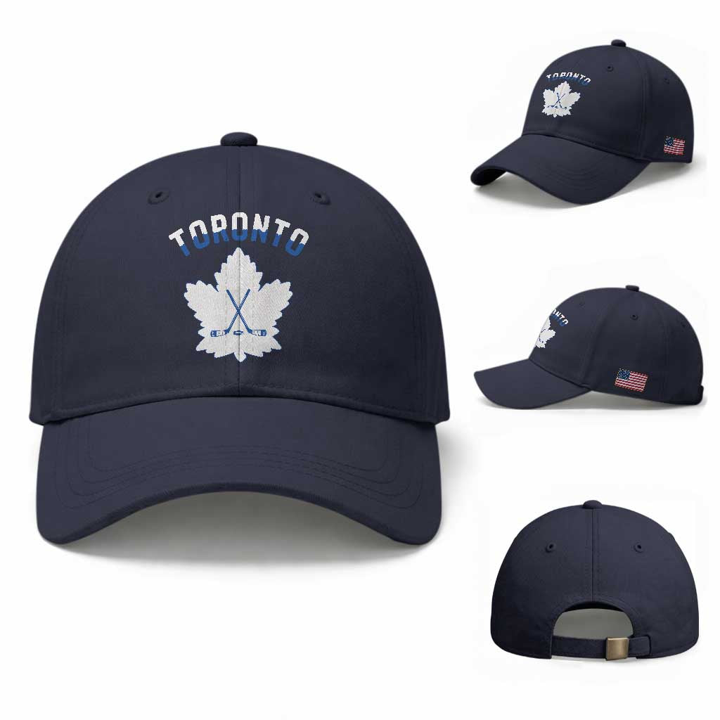Toronto Ice Hockey Lover Baseball Cap Gift For Torontonian TS12 Baseball Cap Universal Fit Navy Print Your Wear