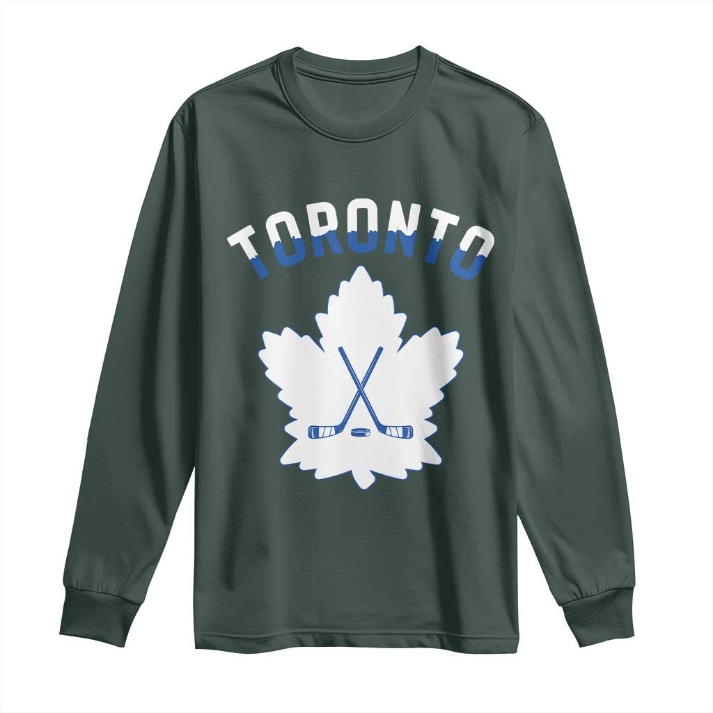 Toronto Ice Hockey Lover Long Sleeve Shirt Gift For Torontonian TS12 Dark Forest Green Print Your Wear