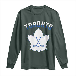 Toronto Ice Hockey Lover Long Sleeve Shirt Gift For Torontonian TS12 Dark Forest Green Print Your Wear