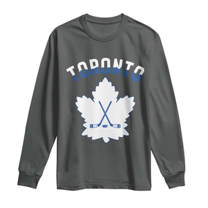 Toronto Ice Hockey Lover Long Sleeve Shirt Gift For Torontonian TS12 Dark Heather Print Your Wear