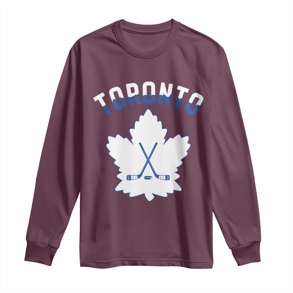 Toronto Ice Hockey Lover Long Sleeve Shirt Gift For Torontonian TS12 Maroon Print Your Wear