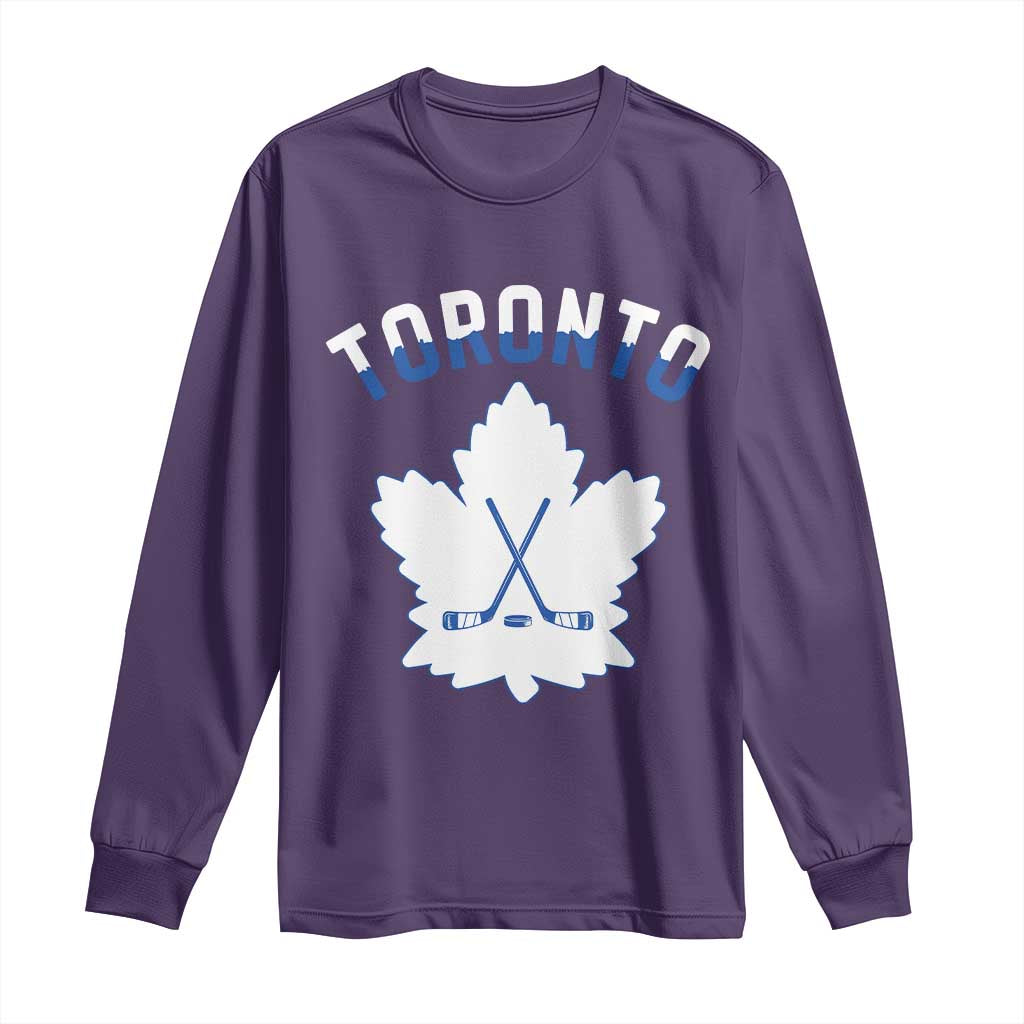 Toronto Ice Hockey Lover Long Sleeve Shirt Gift For Torontonian TS12 Purple Print Your Wear