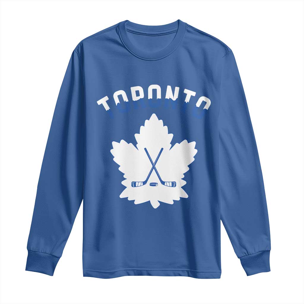 Toronto Ice Hockey Lover Long Sleeve Shirt Gift For Torontonian TS12 Royal Blue Print Your Wear
