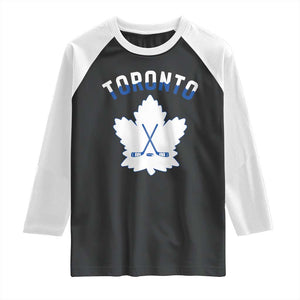 Toronto Ice Hockey Lover Raglan Shirt Gift For Torontonian TS12 Black White Print Your Wear