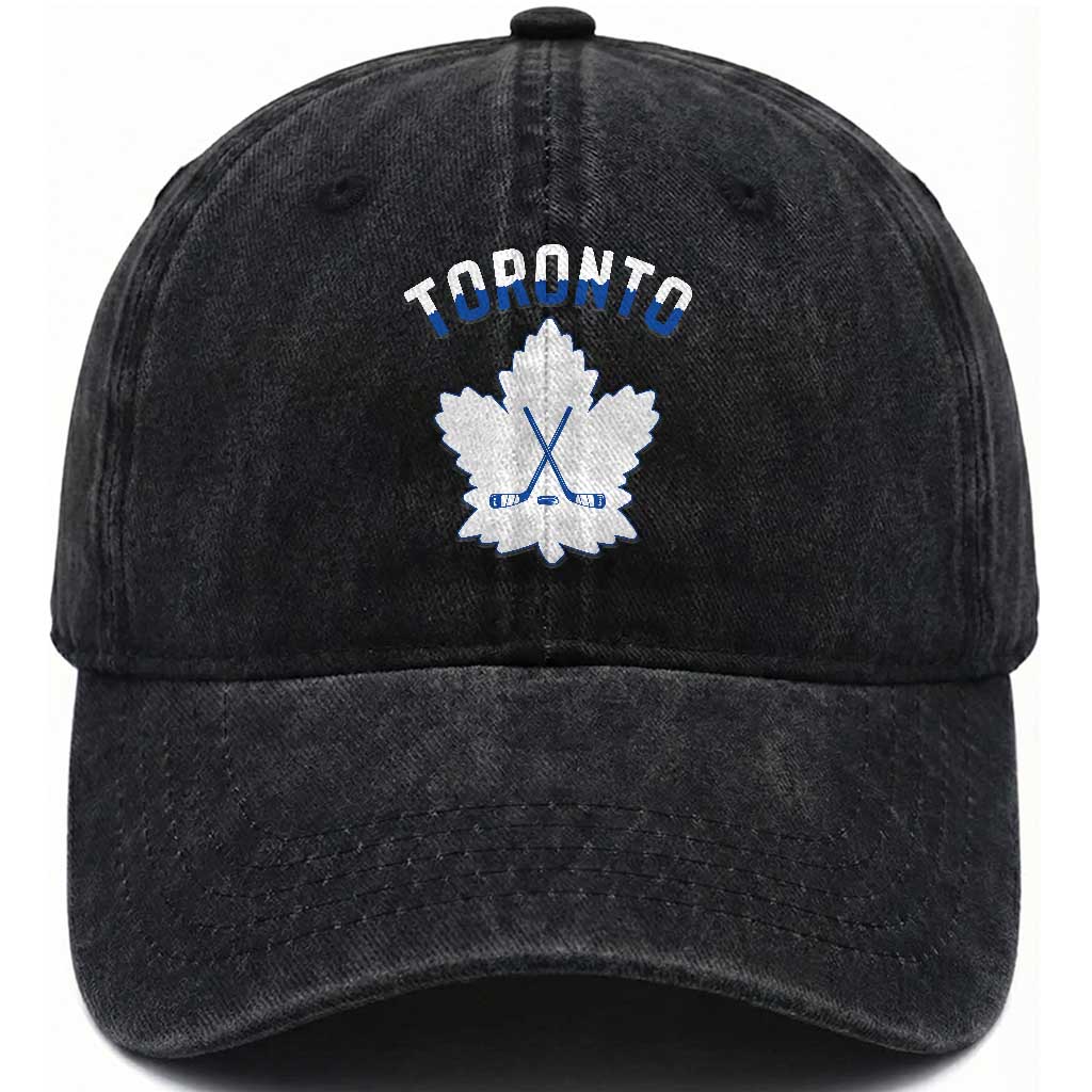 Toronto Ice Hockey Lover Washed Cotton Baseball Cap Gift For Torontonian TS12 Print Your Wear