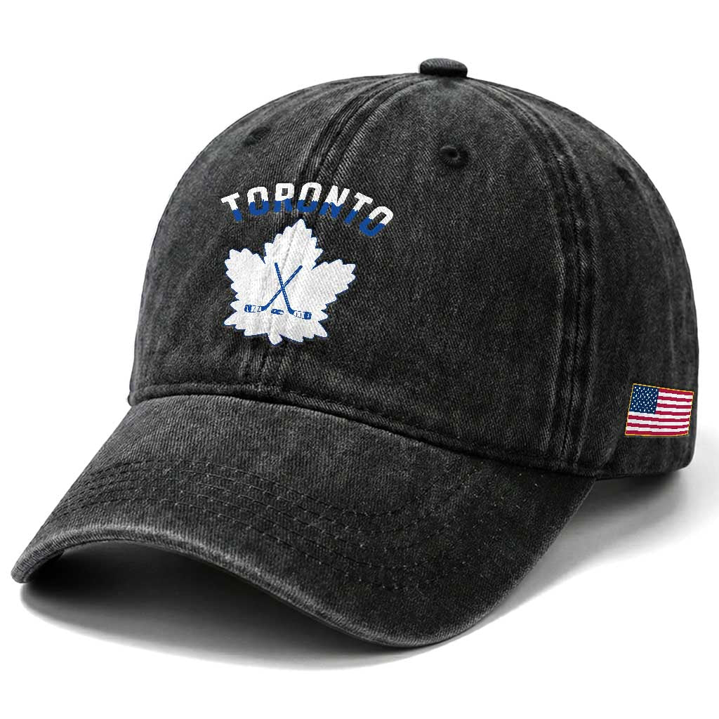Toronto Ice Hockey Lover Washed Cotton Baseball Cap Gift For Torontonian TS12 Print Your Wear