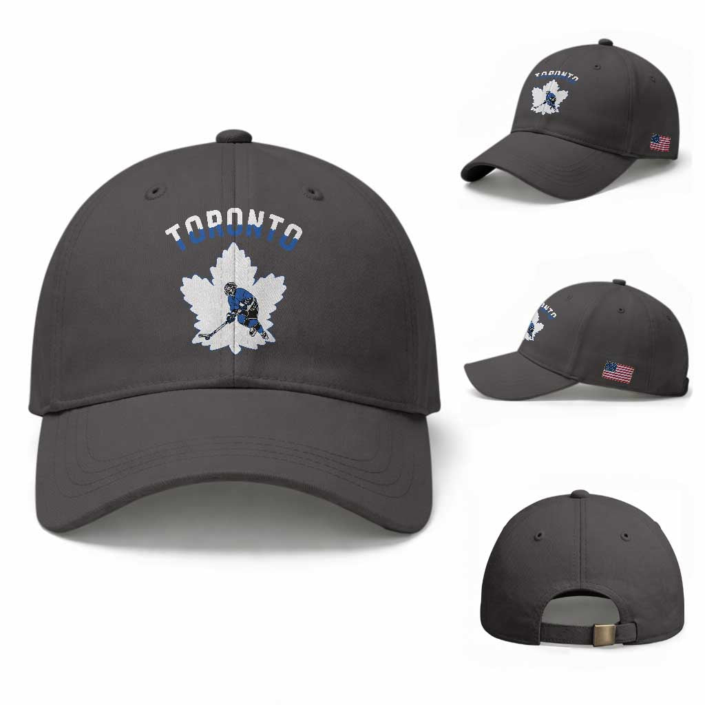 Toronto Ice Hockey Player Baseball Cap Canadian Winter Sport TS12 Baseball Cap Universal Fit Dark Gray Print Your Wear