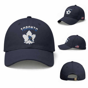 Toronto Ice Hockey Player Baseball Cap Canadian Winter Sport TS12 Baseball Cap Universal Fit Navy Print Your Wear