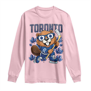 Toronto Ice Hockey Beaver Long Sleeve Shirt Canadian Pride Gift TS12 Light Pink Print Your Wear